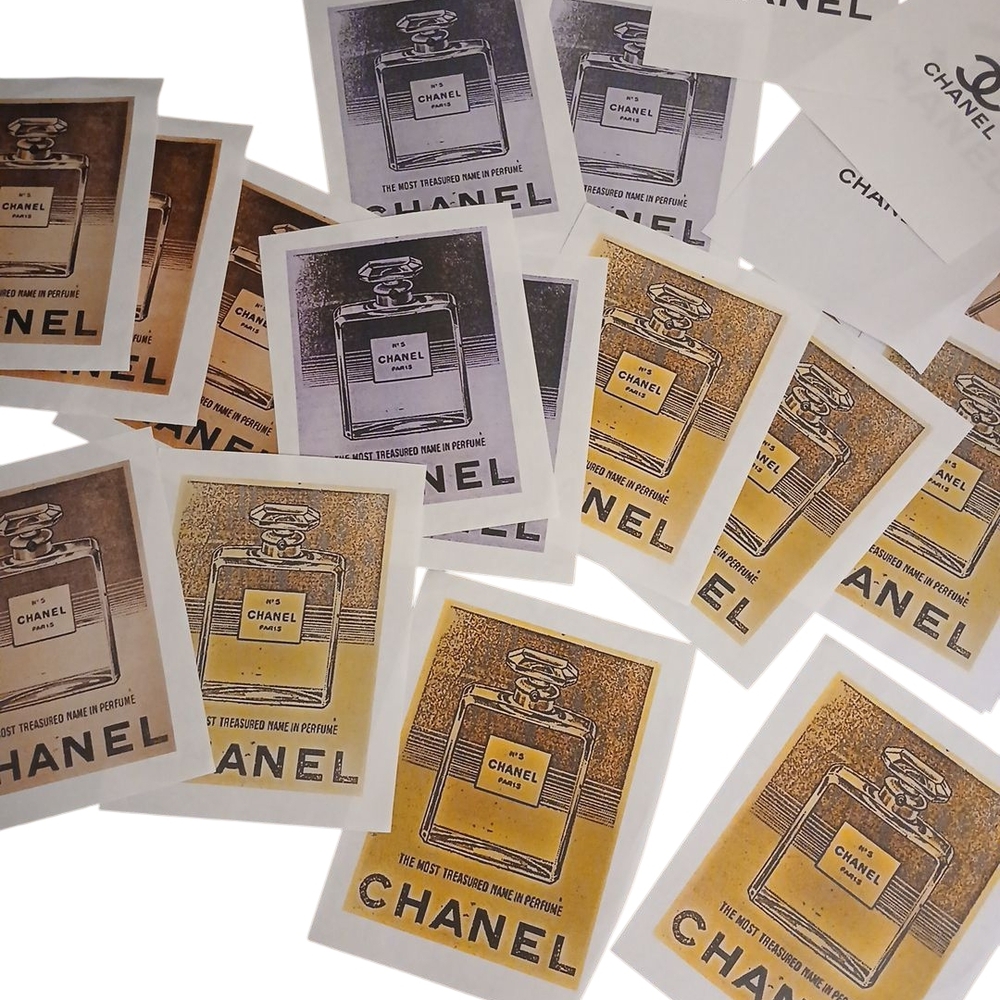 Computer ChaneLArt Prints 22‎ Pages Framable Black Gold White Assortment Paper